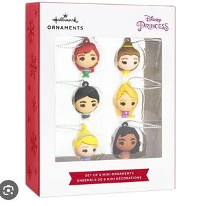 Hallmark Disney Princess 6 Mini Ornaments
